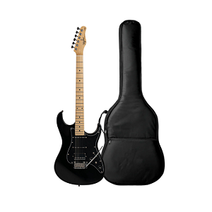 Kit Guitarra Tagima Superstrato Profissional Stella BK+ Capa