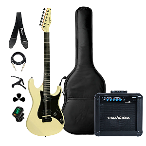 Kit Guitarra Tagima TG-525 OWH Acessórios + Amplificador