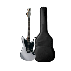 Kit Guitarra Jazzmaster Tagima TW-62 MDSV Dark Silver + Capa
