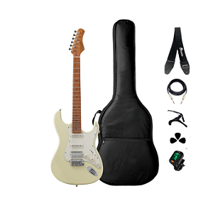 Kit Guitarra Strato Tagima T-640 Olympic White + Acessórios