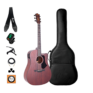 Kit Violão Tagima Juninho Afram DKMOP Folk Aço + Acessórios