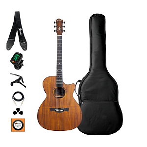 Kit Violão Medium Jumbo Tagima Elegance Solaris + Acessórios
