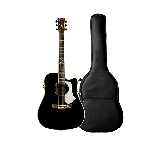 Kit Violão Folk Tagima Florens FS-200 Cedro Solid Aço + Capa