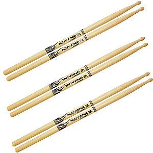 3 Pares de Baquetas Bateria Liverpool Nirvana Eco 7A Marfim