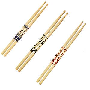 Kit Baquetas Bateria Liverpool Nirvana Eco Bio 7A, 5A e 5B