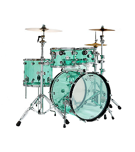 USADO Bateria DW Design Series Acrylic Sea Glass Banco Mapex T-870