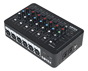 Mesa de Som Analógica Sotex SE0606DM 6 Canais USB