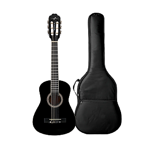 Kit Violão Clássico Infantil Vogga Nylon 1/4 VCN30BK Preto + Capa