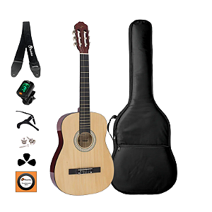Kit Violão Clássico Vogga VCA103N Natural Nylon + Acessórios
