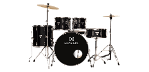 Bateria Acústica Completa Michael Trinity DMT222 Preto 22"