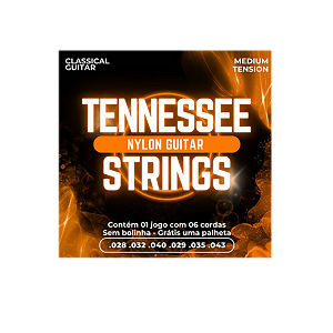 Encordoamento Violão Nylon Tensão Média Tennessee Liverpool
