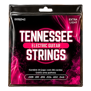 Encordoamento de Guitarra 009 Extra Light Tennessee Liverpool