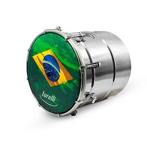 Cuíca 6" Alumínio Polido Pele Sintética Brasil Torelli