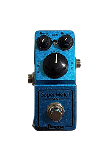 USADO Pedal De Distorço Mini Super Metal Ibanez Azul