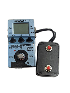 USADO Zoom Pedal De Efeitos Para Guitarra Ms70 Cdr Azul