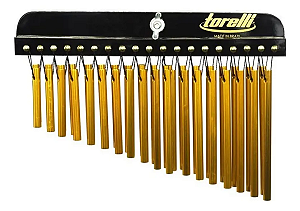Carrilhao Duplo 36 Barras Alumínio Dourado Torelli TA-306