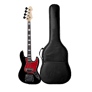 Kit Baixo Jazz Bass Michael BM675N BT BK 4 Cordas + Capa