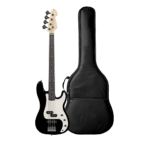 Kit Baixo 4 Corda Michael BM608N Precision Bass Preto + Capa