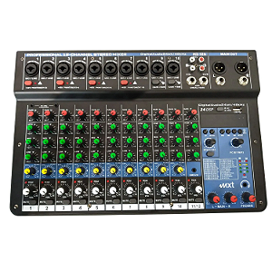 Mesa de Som Analógica MXT MX-12A de 12 Canais C/ Efeitos BT