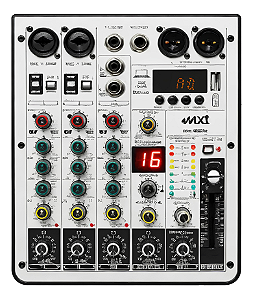 Mesa De Som Analógica 4 Canais Mx4brts Mxt Xlr Bluetooth Usb