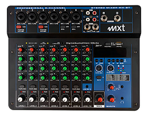 Mesa de Som Analógica Mxt Mx-8brts 8 Canais 24 Dsp Bluetooth