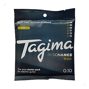Encordoamento Guitarra Tagima Resonance 010 Coated Anti Ferrugem Aço