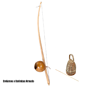 Berimbau Em Biriba Original + Baqueta + Caxixi