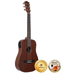 Violão Elétrico Tagima de Aço Baby Mahogany Natural Mogno