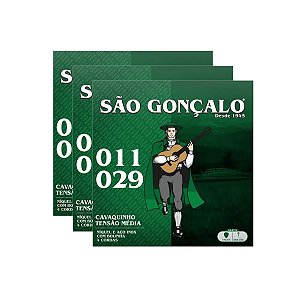 3 Jogos De Corda Cavaco São Gonçalo Níquel Média (011.029)