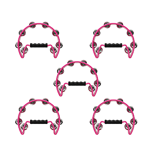 Pandeiro Meia Lua Liverpool Rosa Profissional 5 Uni PML001