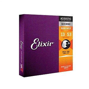 Corda De Violão Aço Elixir Bronze 80/20 HD Leve (013.053)