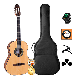 Kit Violão Nylon Acústico Rozini Estudante Rx201 Completo