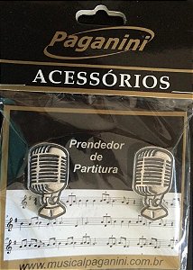 Paganini Prendedor Partitura Clipets Microfone PPT086 Metal