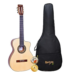 Violão Nylon Profissional Rozini Premium Rx621 Acústico Bag