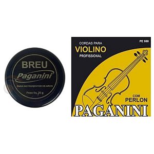Breu Dark Violino Arco Paganini + Corda Para Violino PE980