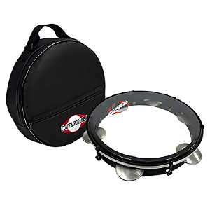 Pandeiro Contemporânea 82LBK 10" Preto Pele Cristal + Bag Contemporânea