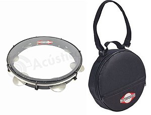 KIT Contemporânea Pandeiro 10 Black Pele Transparente 82LBK Com Bag