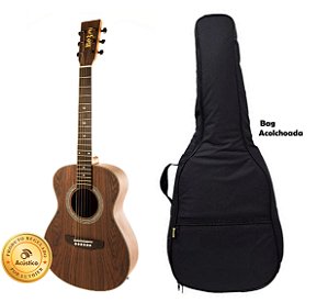 KIT Rozini Violão P. Brasil Mini Ativo RX115ATFLP C/ Bag