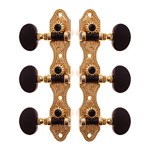 Tarraxa De Violão Nylon Rozini Dourada Pino Grosso
