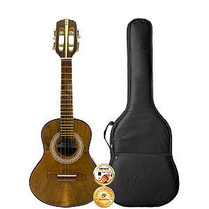 Kit Cavaco Acústico Iniciante Caixa Larga Imbuia Toks Com Capa