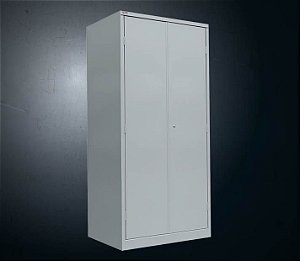 Armário de Aço Alto 2 Portas c/ Prateleiras 4 Prateleiras internas ( 1 fixa+3 reguláveis) PA-120 #26 Fechadura198x120x40/45cm    **Produto Novo**