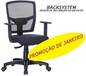 Cadeira de Escritório Giratória Eco Encosto em Tela c/ Backsystem **Produto Novo **