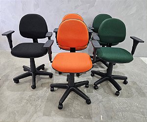 Cadeira de Escritório Executiva MasiFlex Encosto Lâmina Fixo Braço c/ Regulagem *NV*