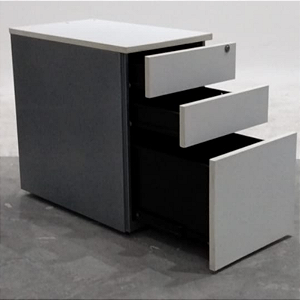 Gaveteiro de Escritório Fixo Voko Estrutura e gavetas em Aço c/ Tamponamento em MDP