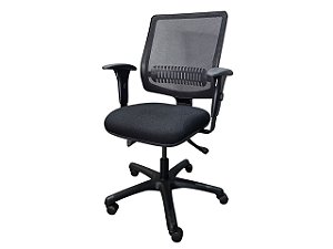 Cadeira Escritório Usada Flex Uni Espaldar Alto c/ BackSystem Braços c/ Regulagem de Altura  Apoio Lombar