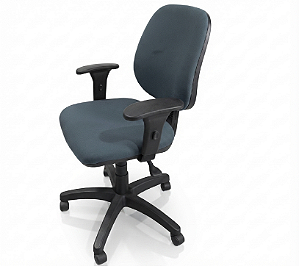Cadeira Flexform Diretor Usada ERME Encosto Alto c/ Backsystem - NR17 - Grafite