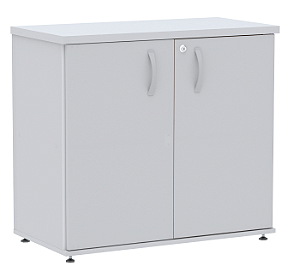 Armário de Escritório Baixo 2 Portas c/ Prateleita Cinza Cristal 73,5cm(A) x 79,2cm(L) x 41,0cm(P)  AB700P25  CC/CC/CC
