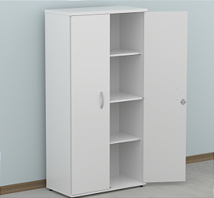 Armário Alto 2 Portas Branco 159,6cm(A) x 79,2cm(L) x 41,0cm(P) AA1600P25 BR/BR/BR