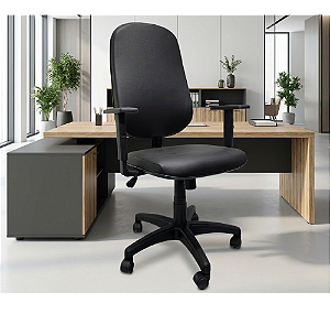 Cadeira Presidente Encosto Alto c/ Função Relax Estofada Lisa B492 *NV*