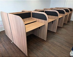 Estação de Trabalho Usada PA 10 Posições 5,20m x 1,83m Tampos Fret/Tras c/ Regulagem de Altura *Valor Promocional Janeiro*